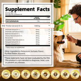 POPPAW Milk Thistle for Dogs – 9-in-1 Liver and Kidney Support Drops with Artichoke, Resveratrol, Marigold Extract, 100% Natural Detox Supplement for Liver Function, Split Dropper, Bacon Flavor, 2Oz