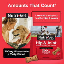 Load image into Gallery viewer, Nutri-Vet Hip &amp; Joint Biscuits for Dogs, Dog Hip &amp; Joint Supplement, Functional Treat, Large Sized Biscuit, 300mg of Glucosamine, 6 lb Bag
