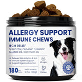 Pawfect Vita Dog Allergy Skin Relief Chews for Hotspot & Dry Skin, Itchy Skin Relief Supplement for Dog Paw Licking, Anti-Itch Soft Chews with Colostrum-Fish Oil-Probiotic to Boost Immune System 180ct