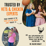 Roosty's Gold Dust Daily Egg Booster - Golden Yolks and Stronger Shells - All Natural Omega-3 Rich - US Made Chicken Supplement - Chicken Health Supplies