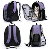 BAGLHER Cat Carrier Backpack Bubble - Fit Up to 18 Lbs - Airline-Approved Dog Backpack Carrier for Small Pets Puppies Dogs Bunny, Space Capsule Dog Carrier Backpack for Travel Outdoor Hiking, Purple