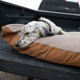 Carhartt Durable Canvas Pet Bed, Water Resistant Firm Duck Dog Bed, Carhartt Brown (Sherpa Top), Large