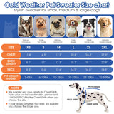 Queenmore Dog Sweaters for Medium Dogs Girls Boys,Soft Dog Sweater Xmas,Turtleneck Pullover Pet Sweaters Knitwear Outfit for Holiday,Knitted Soft Thick Warm Sweater for Bulldog,Dachshund(Dark Navy,M)