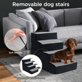 VERASCOT Dog Stairs for Small Dogs and Cats 18.5" H 4-Step Dog Steps for High Bed Couch and Sofa High-Density Foam Pet Stairs with Supporting Board Pet Steps with Non-Slip Bottom Washable Cover