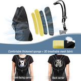 WOYYHO Pet Dog Carrier Backpack Small Dog Front Backpack Ventilated Dog Carrier Back Pack with Storage Pockets, Adjustable Straps & Safety Belt for Travel Hiking Outdoor (Size L: 10-14 lbs, Black)