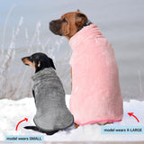 KAYCOWZA Dog Jacket for Cold Weather, 2 Pack Cozy Winter Warm Turtleneck Pet Coat Clothes for Large Medium Small Dogs, Fleece Adjustable Pullover Dog Vest Sweater (M-XXL)