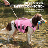 ASENKU Dog Life Jacket- High-Buoyancy Dogs Reflective Swimming Vest with Durable Handles for Small Medium Large Dogs - Pool, Beach, Boating(LightPink, XS)