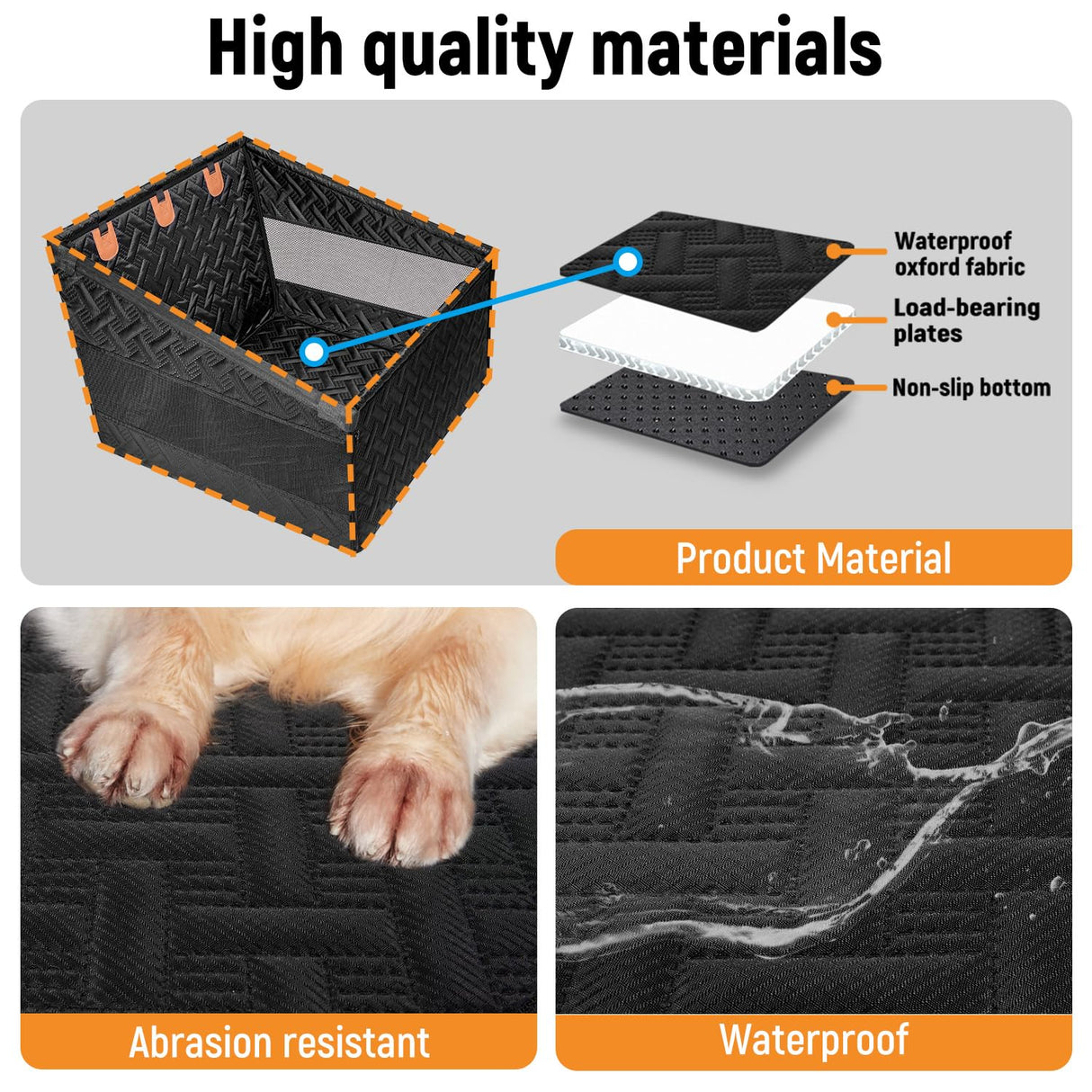 YJGF Large Dog Car Seat Large Size Dog,Pet Car Seat Cover for Back Seat Extende,Pet Booster