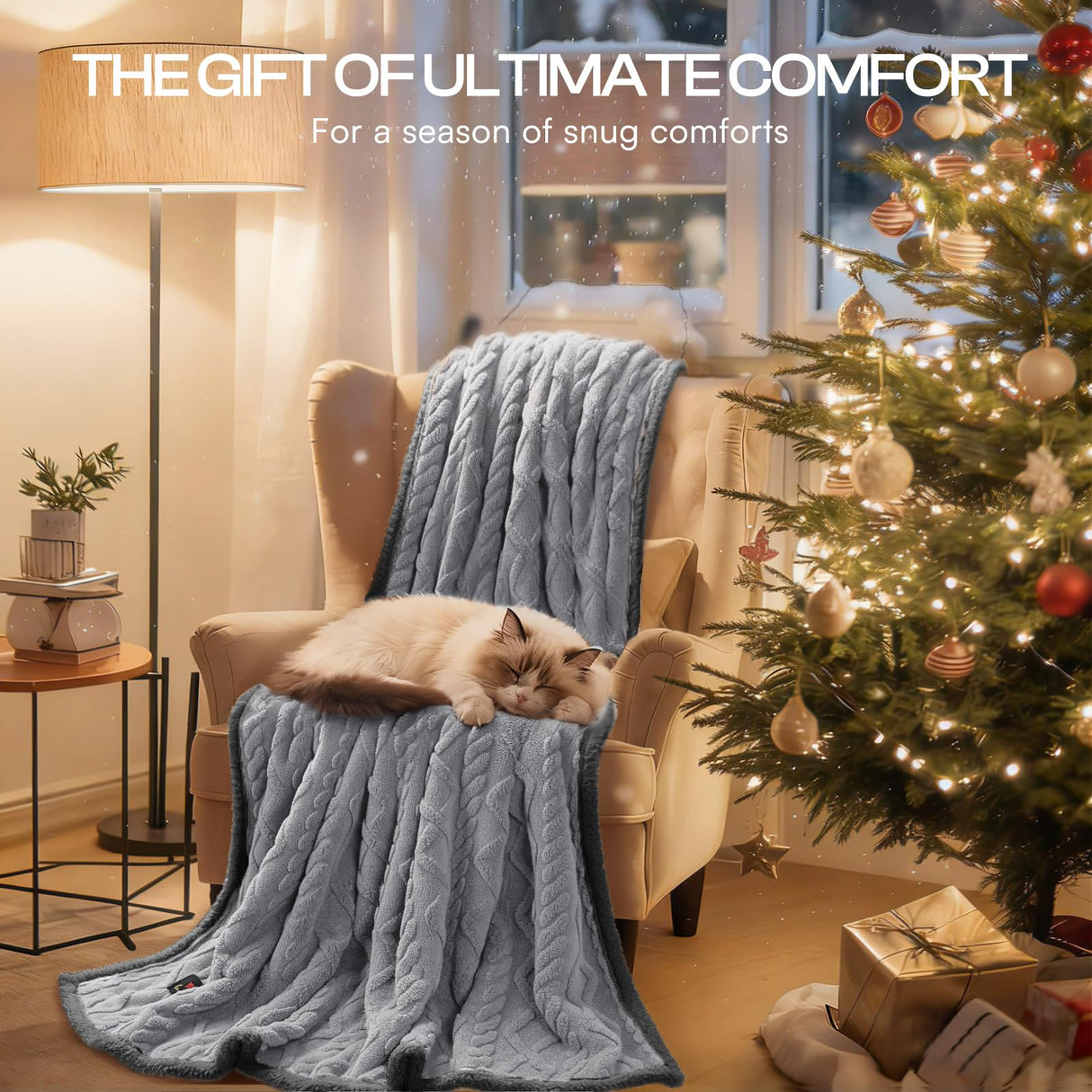 Luciphia Waterproof Pet Blanket, Liquid Pee Proof Dog Blankets for Sofa Bed Couch, Reversible Sherpa Fleece Furniture Protector Cover for Small Medium Large Dogs Cats,Light Grey Small（40" x 28"）