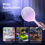 Electric Fly Swatter 2 Pack, Handheld Bug Zapper Racket with LED Light, Mosquito Killer for Indoor & Outdoor, 2800V Rechargeable Physical Flies Killer for Home, Office, Backyard, Patio, Camping