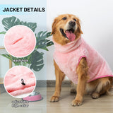 KAYCOWZA Dog Jacket for Cold Weather, 2 Pack Cozy Winter Warm Turtleneck Pet Coat Clothes for Large Medium Small Dogs, Fleece Adjustable Pullover Dog Vest Sweater (M-XXL)