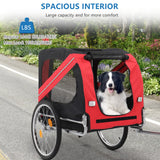 PEXMOR Dog Bike Trailer, Folding Bike Trailer for Dogs, Pet Trailer Cart for Bicycle, Bike Cargo Wagon Carrier Attachment w/Universal Hitch & 20" Quick Release Wheel Red