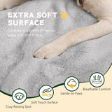 ZENGAOOU Washable Dog Bed for Crate, Ultra Soft Plush Dog Crate Pad for Medium to Large Dogs, Non Slip Cushion for Metal Crates, Indoor or Travel, 36 x 23 Inch, Gray