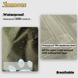 MAMORE Dog Raincoat Hooded Rain Jacket for Small Medium Large Dogs Slicker Poncho Bottom Waterproof Adjustable Reflective Breathable Leash Hole (Army Green, Large)