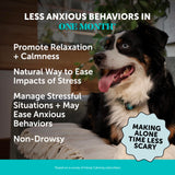 Natural Hemp Calming Chews for Dogs - Calming Aid Supplement for Occasional Anxiousness with Valerian Root, Chamomile, + Magnesium - Stress, Separation & Thunder Support - (Beef Liver, 90 Count)