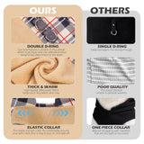 EXPAWLORER Fleece Dog Sweater - Classic Plaid Dog Jacket, Winter Coat Vest with 2 D-Rings for Leash, Pet Cold Weather Clothes, Sweatershirt for Boys or Girls
