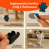 Steady Paws Anti-Slip Paw Stickers for Dogs Feet - Non-Slip Paw Pads for Traction on Hardwood & Tile Floors - Breathable Adhesive Friction Foot Grips for Senior & Injured Dogs – 24 Pads (Size S)