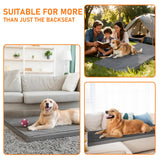 Dog Bed Mat for Car Backseat,Colewin Non-slip Waterproof Car Seat Mat for Dogs&Pets with 2-Inch Thick Foam & Easy Clean Dog Pad Cover Suitable for Travel,Camp,Home,NOT Include Extender(23.5x51in,Grey)