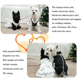 Dog Tuxedo Tailcoat Suit Shirt with Bow Tie, Formal Outfit Tux Attire for Puppy Small Medium Dogs Cats Costume (Tailcoat, Large)
