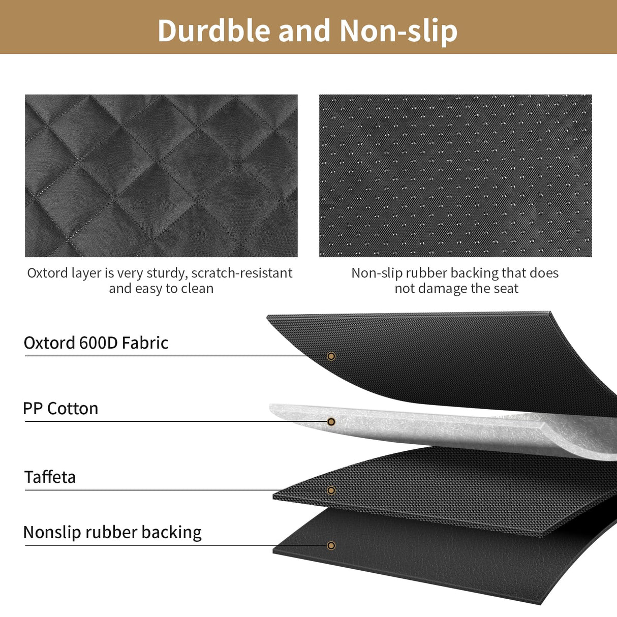 Viaviat Dog Car Seat Cover,Pets Back Seat Extender,600D Heavy Durable 100% Waterproof Scratchproof Soft Dogs Hammock, Nonslip Backseat Protector for Cars Trucks SUVs