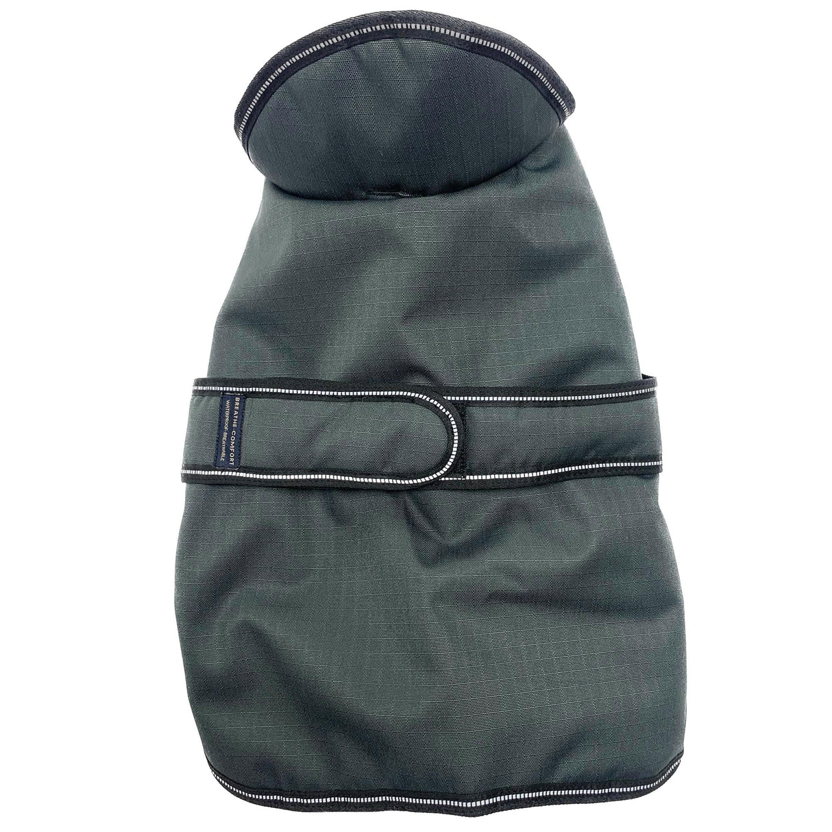 PetRageous 7303CGS Juneau Waterproof Cold Weather Dog Coat with Full Chest Coverage Leash Opening 11-Inch Long Heavyweight Jacket for Small Breeds and Puppies, Charcoal Grey