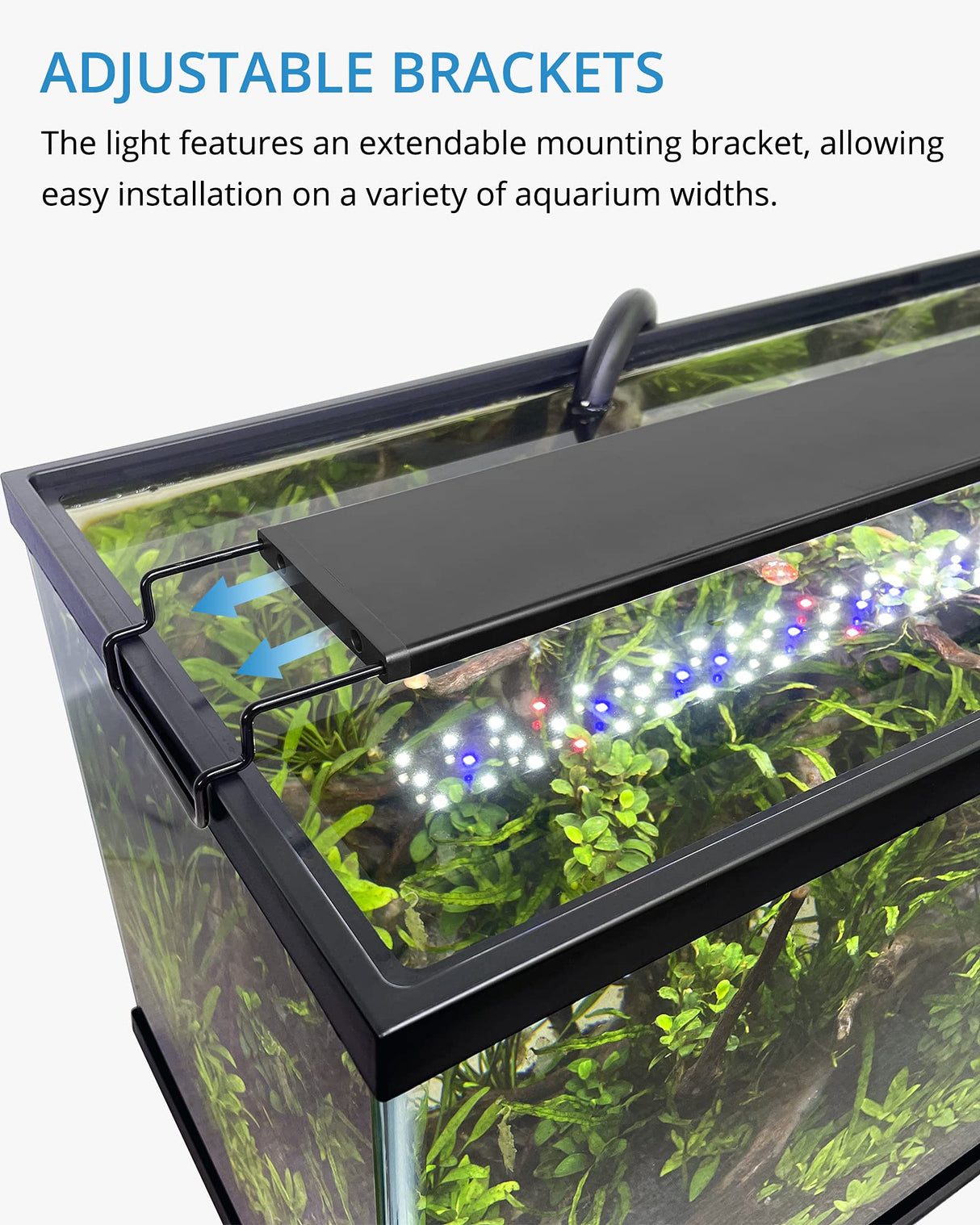 NICREW Full Spectrum Planted LED Aquarium Light, with Timer, for Freshwater Fish Tank, 18-24 Inch, 14 Watts