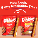 Hartz Oinkies Smoked Twists with Naturally Smoked Pork Rawhide-Free Dog Treats, Highly Digestible Long Lasting Dog Chews, 40 Count
