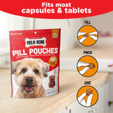 Milk-Bone Pill Pouches with Real Chicken Dog Treats, 6 Ounce Bag (Pack of 5)