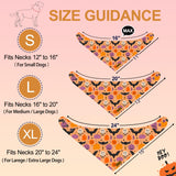 THLOH Halloween Dog Bandanas - 2 Pack Purple Dog Bandana with Snap Button | Reversible Pet Scarf for Boy & Girl | Premium Durable Fabric | Holiday Bandana for Large and Extra Large Dogs (X-Large)