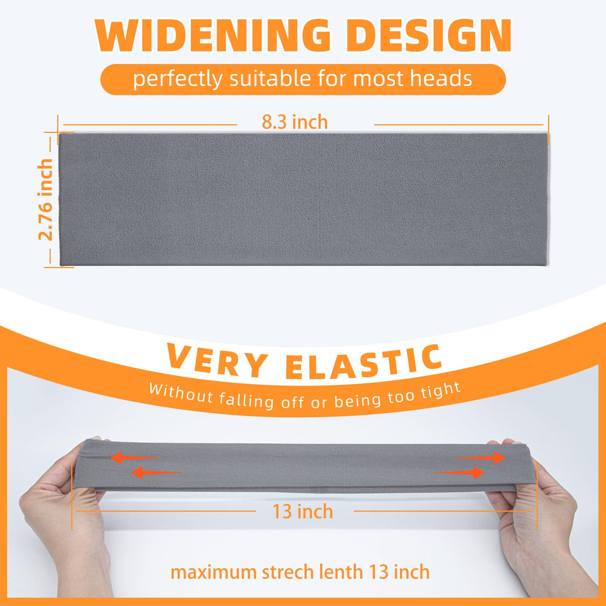 Headbands for Women 8PCS [Summer-Exclusive Headband], Non Slip Sports Headband Elastic Soft Running Fashion Headband Absorb Sweat Headbands for Men for Women for Working Out, Travel