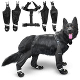 Hokkaido Paws Suspender Boots – Kuma Series, Durable, Waterproof Dog Boots, Non-Slip Rubber Soles, Adjustable Buckles, Straps & Zippers, Protect Paws from Rain, Snow, Rocks & Hot Pavement XS–2XL (XL)