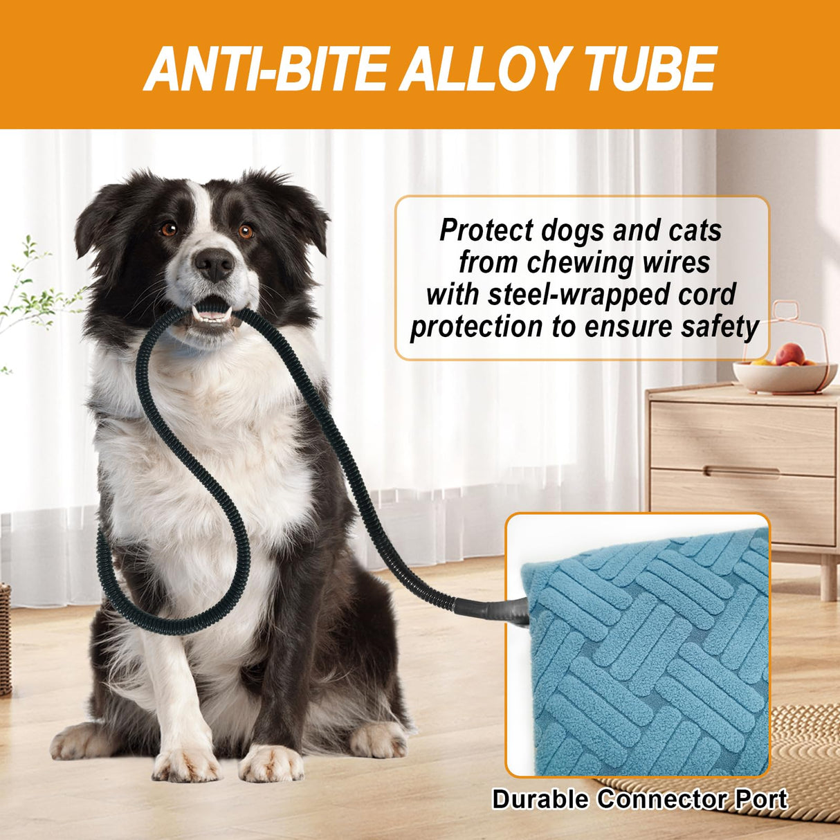 RC SLL Dog Heating Pad 28x18in, Pet Heating Pad for Dogs with Timer Temperature Control, Waterproof Whelping Mats Heated Dog Bed with Chew Resistant Cord, Soft Cloth Cover
