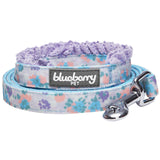 Blueberry Pet Durable Made Well Lovely Floral Print Dog Leash with Lace in Lavender, 5 ft x 5/8", Small, Leashes for Dogs