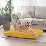 VENESSCO Dog Bed Covers Replacement Washable, Waterproof Dog Bed Cover with Zipper, 44Lx32Wx3H inch Durable Oxford Pet Bed Cover for Outdoor/Indoor Use, Cover Only, Yellow