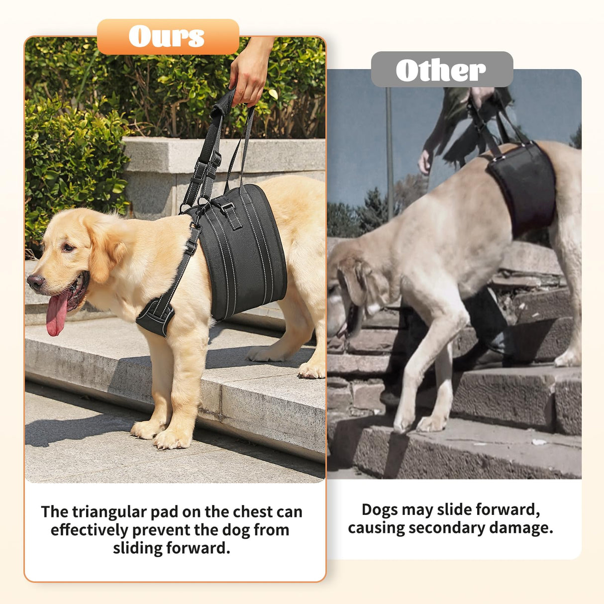 NOYAL Dog Lift Harness Sling - Adjustable Pet Carrier for Senior Dogs with Arthritis Joint Injuries, Emergency Support Rehabilitation Aid for Nail Trimming, Stairs Assistance