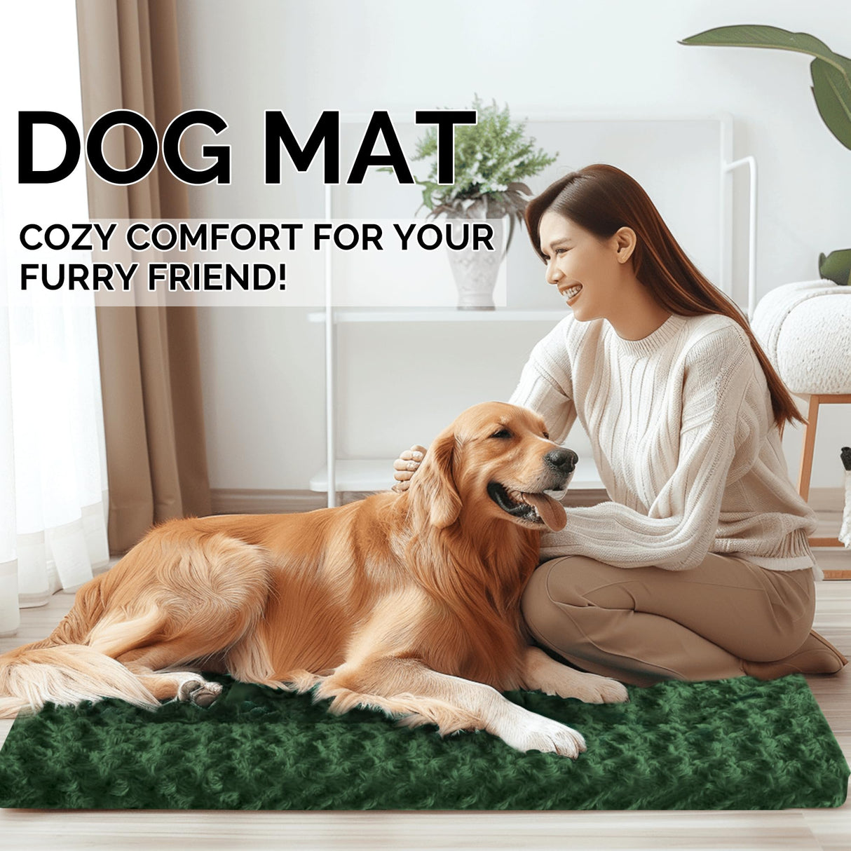 Dog Bed Mat - Comfortable Kennel Pad, Multi-Purpose Crate Bed & Mats for Dogs & Cats – Soft Crate Mat for Dog & Cat