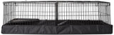 Amazon Basics Leakproof Canvas Bottom Guinea Pig Cage, Easy to Clean Small Animal Habitat with Divider Set, Indoor/Outdoor, Portable, No Tools Needed, 47.6"L x 24.2"W x 14"H, Black