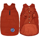 Blueberry Pet Cozy & Comfy Windproof Waterproof Quilted Dog Coat, Rusty Orange Winter Jacket for Medium Dogs, 20" Back Length, Warm Snowsuit-Style Outfit