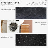 Dog Crate Mat for Dog Cages Black Dog Bed for Small Dogs 18 Inch Dog Crate Bed Washable Dog Mats for Sleeping,Up to 10 lbs Soft and Fluffy Small Dog Bed for Crate Tire Printing Black
