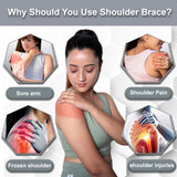 Wonder Care Left Right Shoulder Immobilizer Arm Sling Elastic Brace for Clavicle Collar Bone Dislocation Subluxation Shoulder stabilizer Compression Brace After Rotator Cuff Surgery