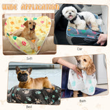 Hahafelt 20 Pcs Dog Blankets for Small Dogs 24 x 16 Inches Puppy Blankets with Paw Print Soft Fluffy Fleece Pet Sleep Mat Flannel Throw Washable for Small Dogs Puppy Cats, 10 Styles