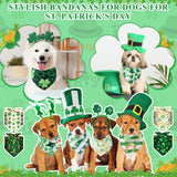 Bulyoou 72 Pcs St Patrick's Dog Bandanas Bulk Shamrock Bandanas for Dog Adjustable Washable Pet Triangle Scarf Soft Kerchief Bib for St Patrick's Holiday Pet Costume Accessories