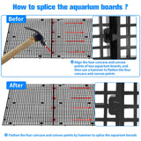 8pcs Fish Tank Divider with 10 pcs Suction Cups DIY Adjustable Aquarium Divider Filter Bottom Fish Tank Isolation Board Egg Crate