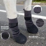 PUPTECK Anti Slip Dogs Shoes for Hot/Cold Pavement, Senior Booties, Rubber Boots & Paw Protectors for Small Medium Large Size Dogs to Prevent Licking, Grippy Socks for Hardwood Floors, Tiger XXL