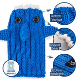 Zoo Snoods Baby Shark Costume - Warm Knit Dog Snood Wrap for Pets, Neck Ear Cover Protection, Halloween Winter (Large)