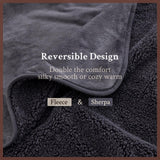 DouxDosy Waterproof Blanket (60"x80") for Couch, Sofa, Pets- Plush Water Proof Throw Blanket to Protect Furniture, Stain Resistant, Leak-Proof, Double-Sided, Reversible Flannel & Sherpa Fleece, Grey