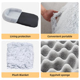 Foldable Man Dog Bed, Orthopedic Memory Foam Man Size Dog Bed, Large pet Bed, Artificial Fur Adult pet Sofa, Gray, 71 "x41 x12“