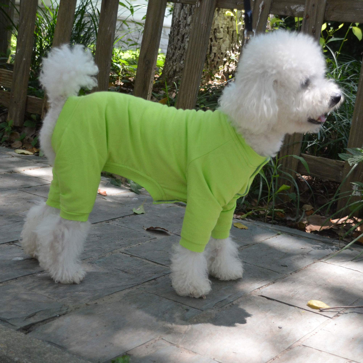 Lovelonglong Four Feet Dog Lightweight Pajamas, Pure Cotton Dog Jumpsuits 4 Legs Dog Onesies T-Shirt Stylish PJS Puppy Costume for Large Medium Small Dogs Green XXL