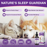 Melatonin for Pets, Melatonin for Dogs, Sleep Aid for Dogs, Melatonins for Cats, Support Aanxiety & Stress Relief, Promotes Relaxation and Deep Sleep, 2Oz Chicken Flavor