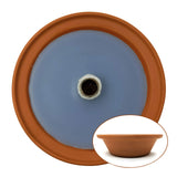 Hyoola 5 Hour Outdoor Firebowl Candle - Unscented Large Flame Wick in Terra Cotta Bowl - Insect and Mosquito Repellent Effect - for Table, Patio, Yard, Camping, Outdoors - Blue.
